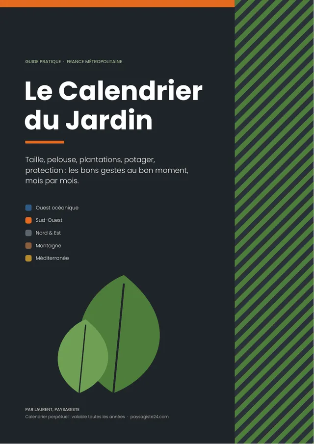 Couverture du guide Le Calendrier du Jardin, par Laurent paysagiste